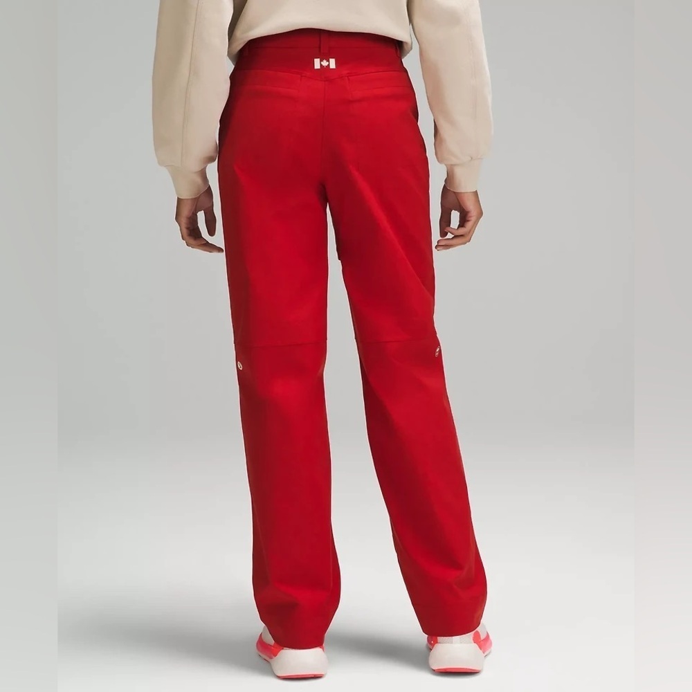 Lululemon team Canada Olympics pants size 27 red 31.5”
